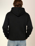 Men's Solid Fleece Zipper Sweatshirt with Round Hoodie Neck and Full Sleeves