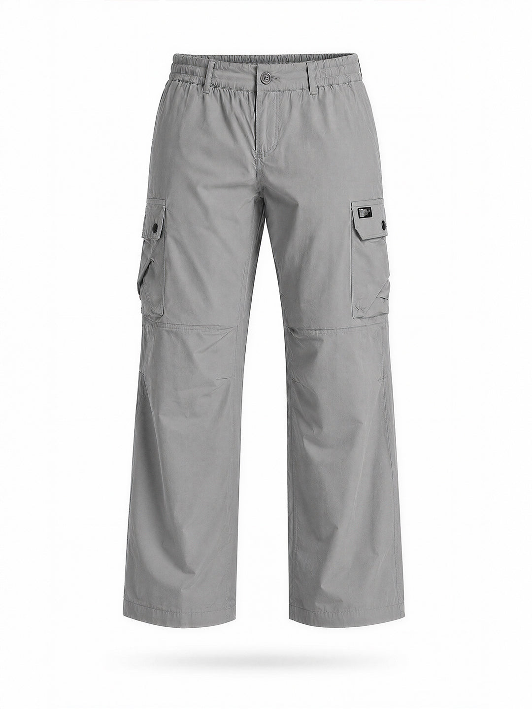 Solid Baggy Fit Cargo Pants