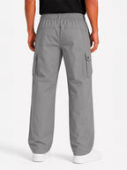 Solid Baggy Fit Cargo Pants