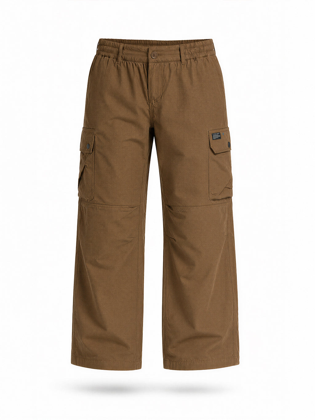 Solid Baggy Fit Cargo Pants