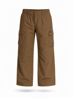 Solid Baggy Fit Cargo Pants
