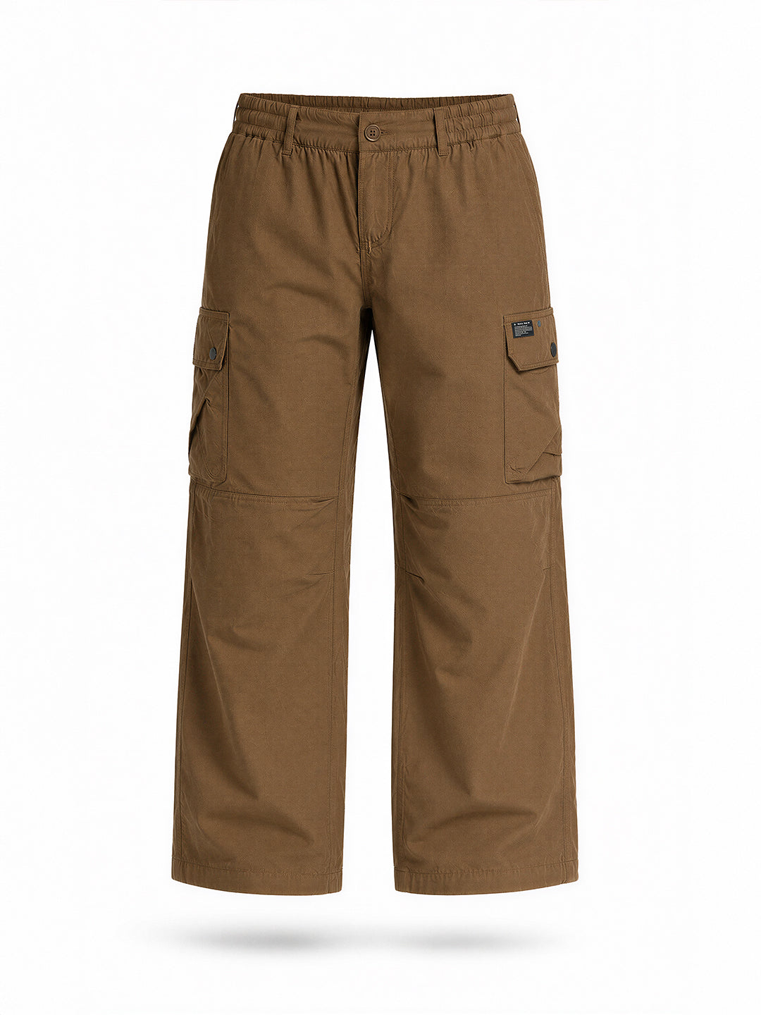Solid Baggy Fit Cargo Pants