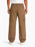 Solid Baggy Fit Cargo Pants