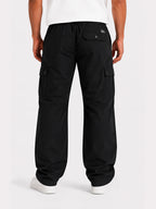 Solid Baggy Fit Cargo Pants