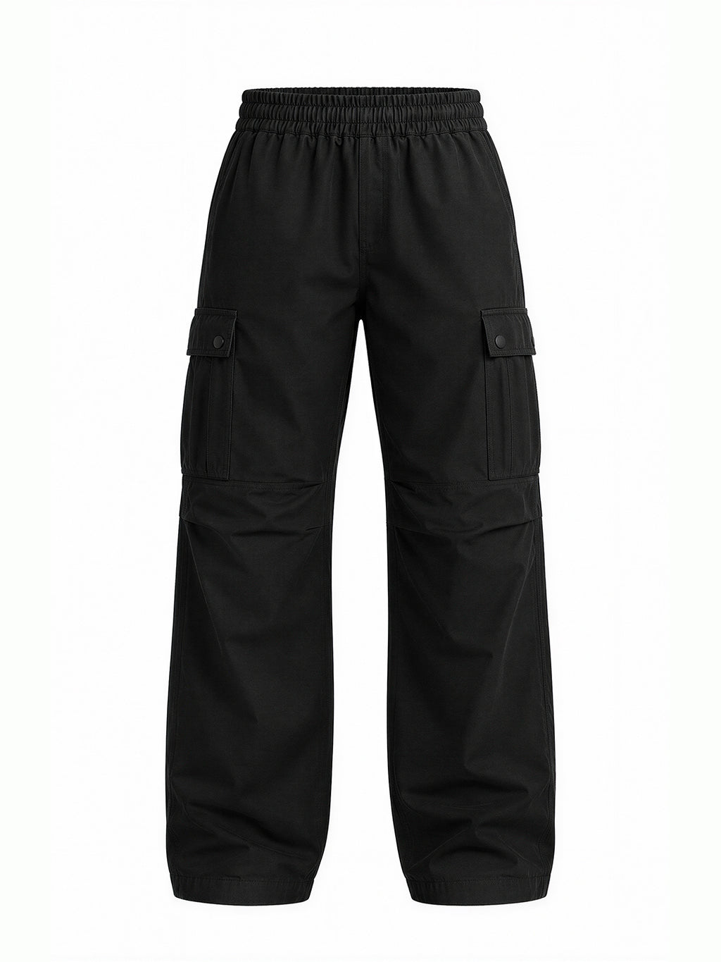 Solid Baggy Fit Cargo Pants