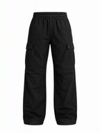 Solid Baggy Fit Cargo Pants