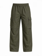 Solid Baggy Fit Cargo Pants
