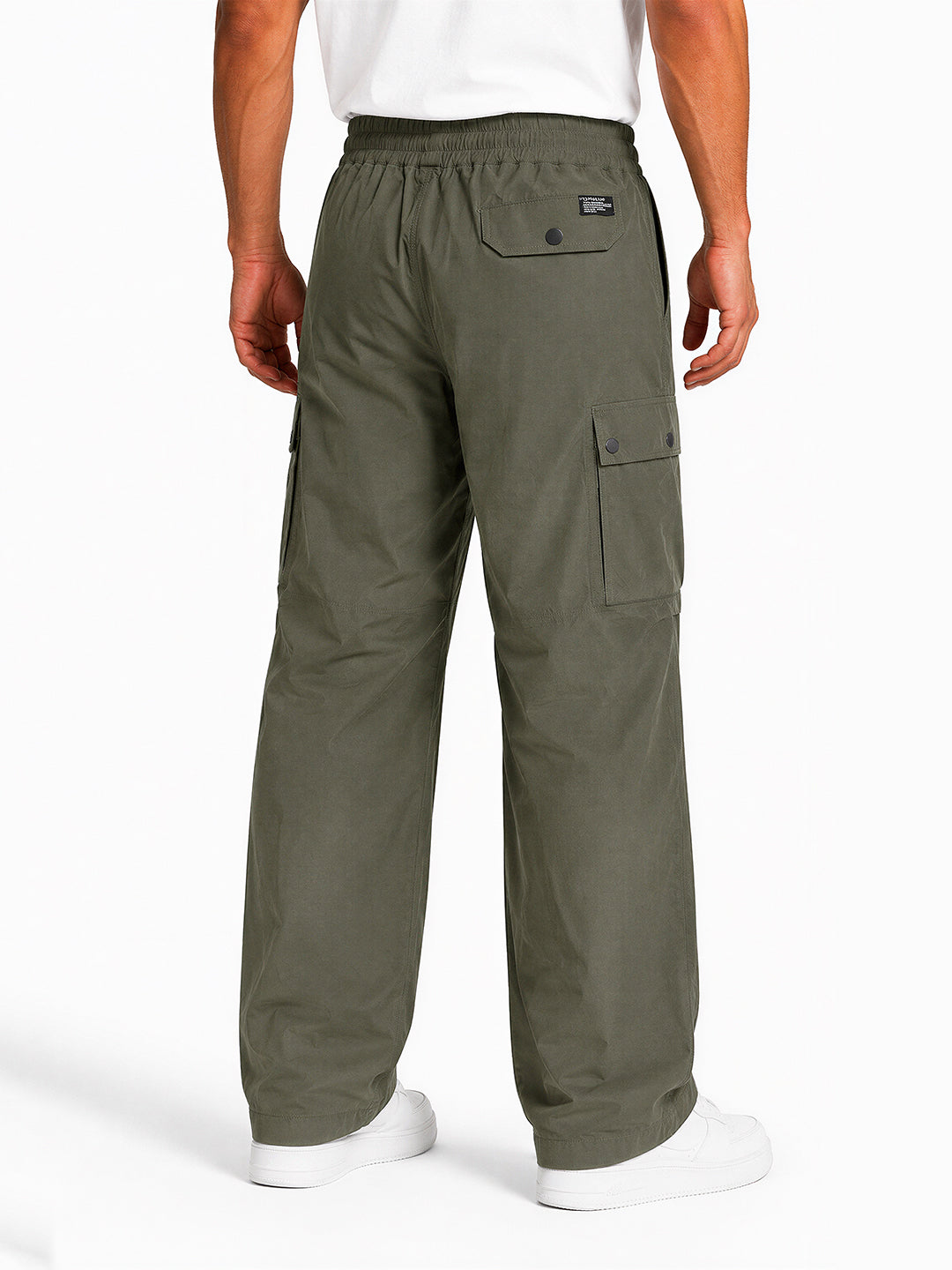 Solid Baggy Fit Cargo Pants