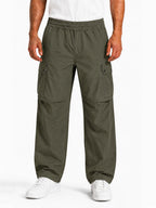 Solid Baggy Fit Cargo Pants
