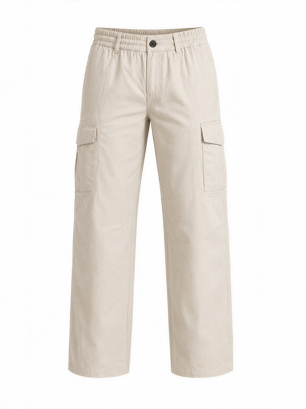 Solid Baggy Fit Cargo Pants