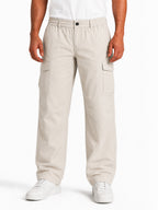 Solid Baggy Fit Cargo Pants