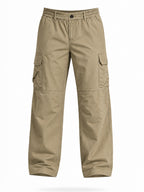Solid Baggy Fit Cargo Pants
