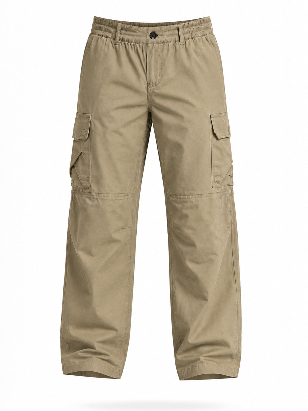 Solid Baggy Fit Cargo Pants