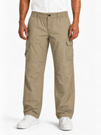 Solid Baggy Fit Cargo Pants