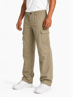 Solid Baggy Fit Cargo Pants