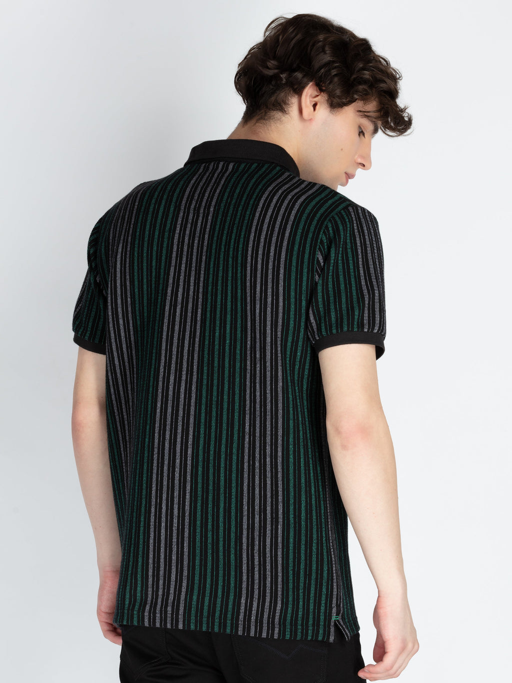 Mens Striped Polo T-Shirt