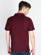 Mens Solid Polo Collar T-Shirt