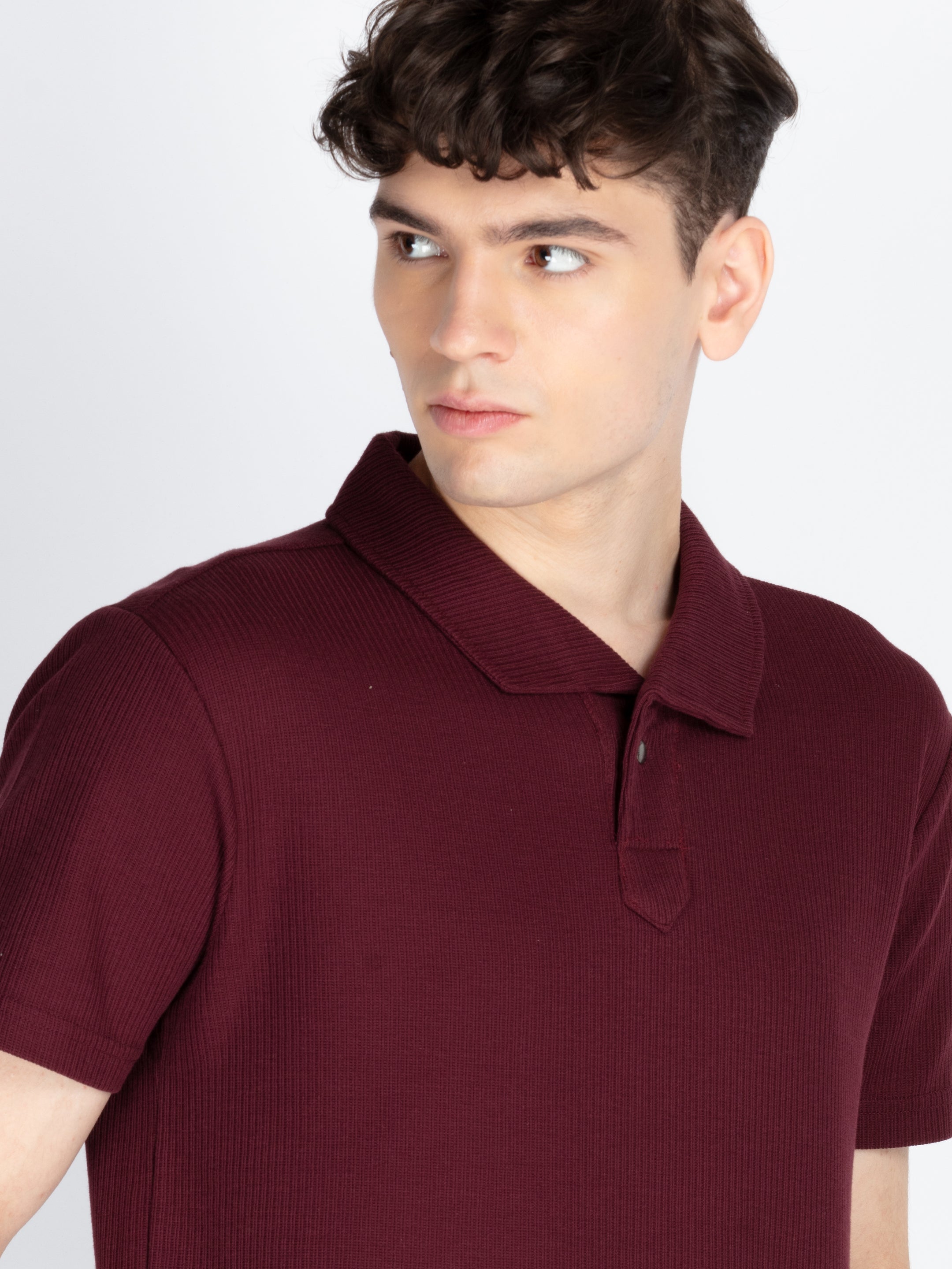 Mens Solid Polo Collar T-Shirt