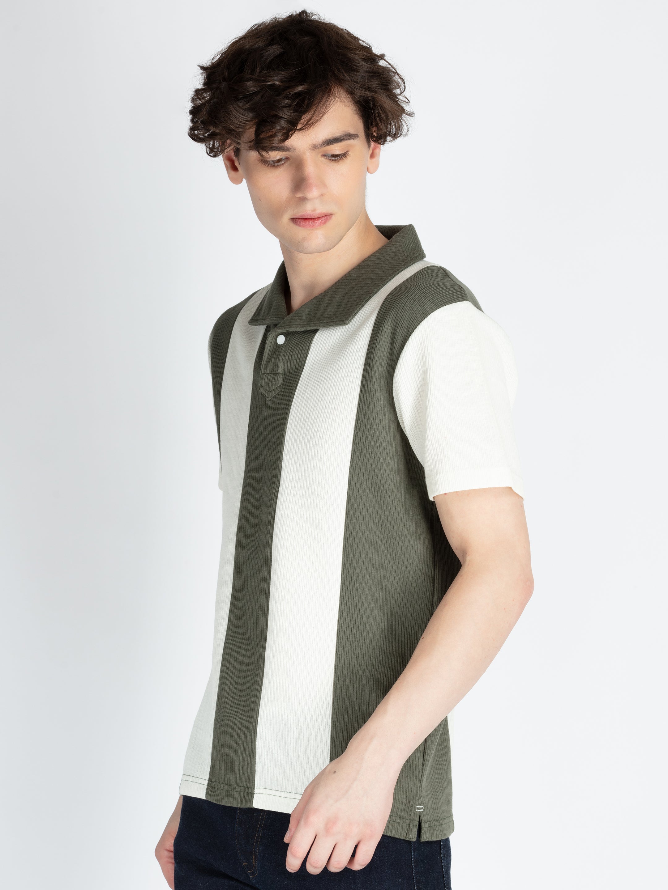 Mens Cut & Sew Polo T-Shirt