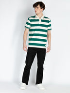 Mens Horizontal Striped Polo T-Shirt