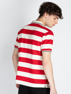 Mens Horizontal Striped Polo T-Shirt