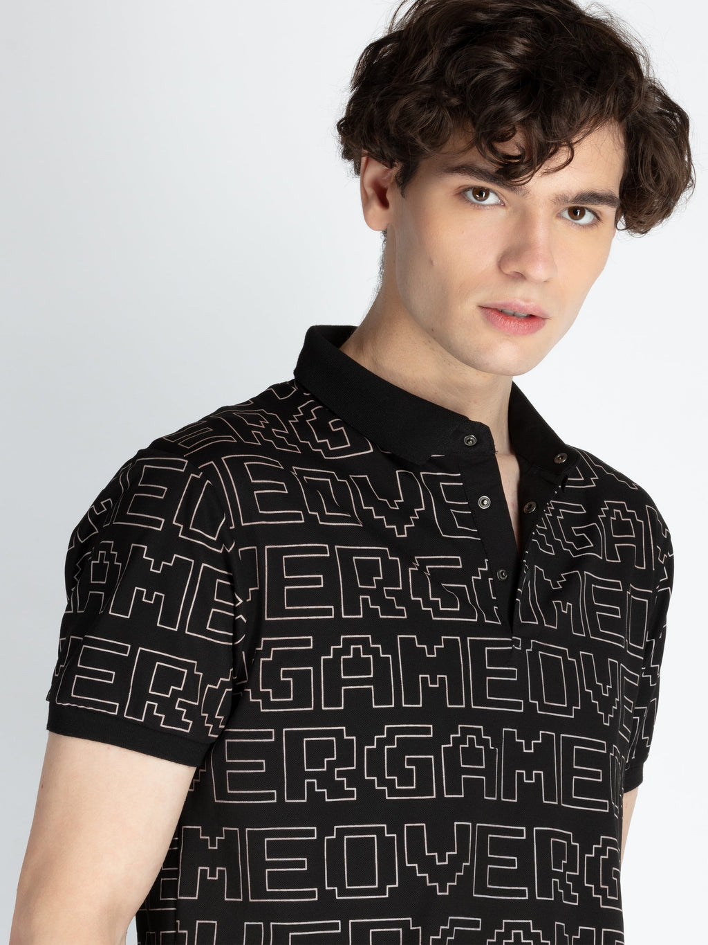 Mens All Over Printed Polo T-Shirt