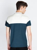 Mens Colourblocked Polo Collar T-Shirt