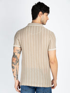 Mens Striped Polo T-Shirt