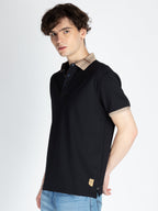 Men's Solid Regular Fit Polo T-Shirt