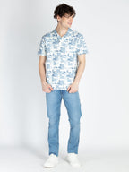 Mens All Over Printed Polo T-Shirt