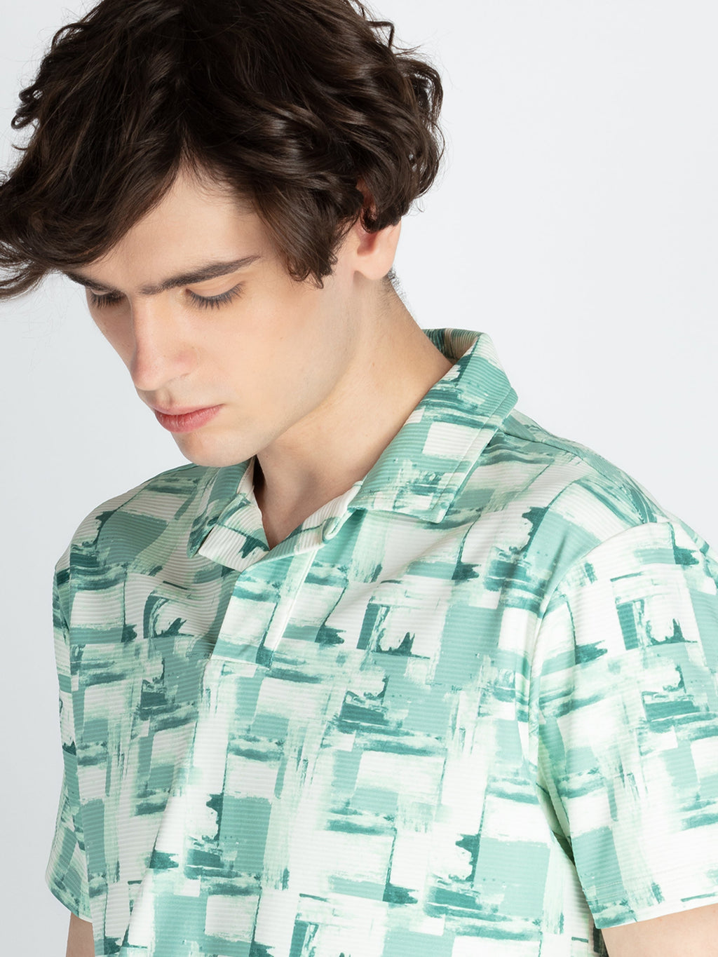 Mens All Over Printed Polo T-Shirt