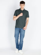 Mens Solid Polo Collar T-Shirt