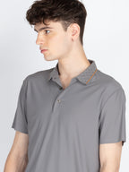 Men's Solid Polo Collar T-Shirt