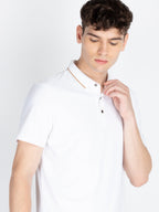Mens Solid Polo Collar T-Shirt