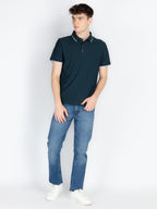 Mens Solid Polo Collar T-Shirt