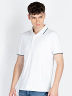 Men's Solid Polo Collar T-Shirt