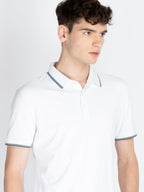 Men's Solid Polo Collar T-Shirt