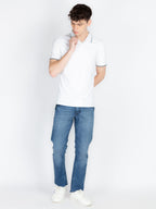 Men's Solid Polo Collar T-Shirt