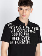 Mens Printed Polo Collar T-Shirt