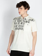 Mens Front Printed Polo T-Shirt