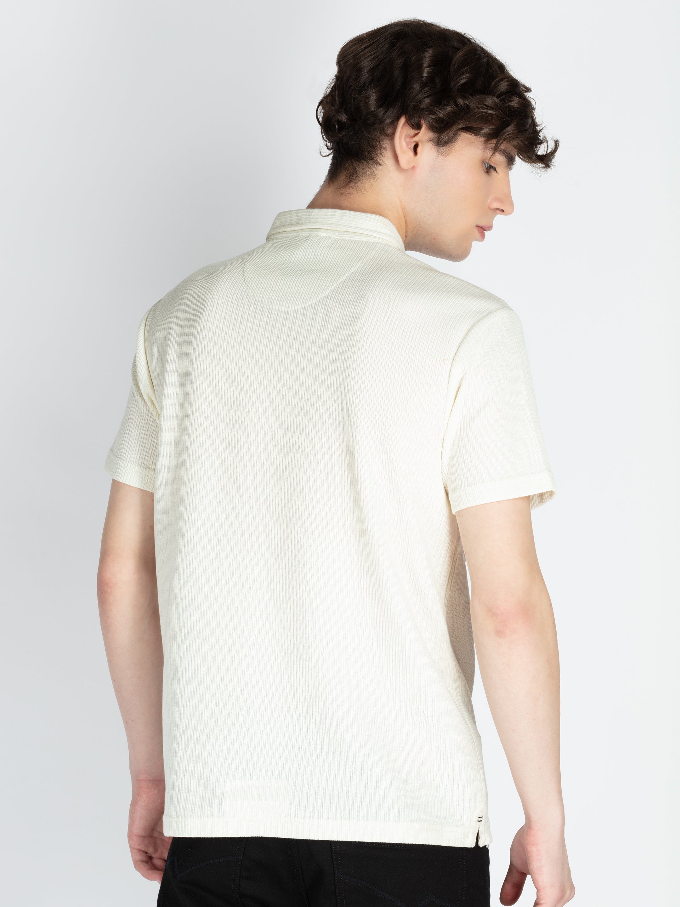 Mens Front Printed Polo T-Shirt