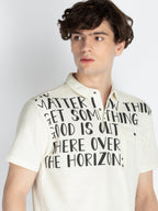 Mens Front Printed Polo T-Shirt