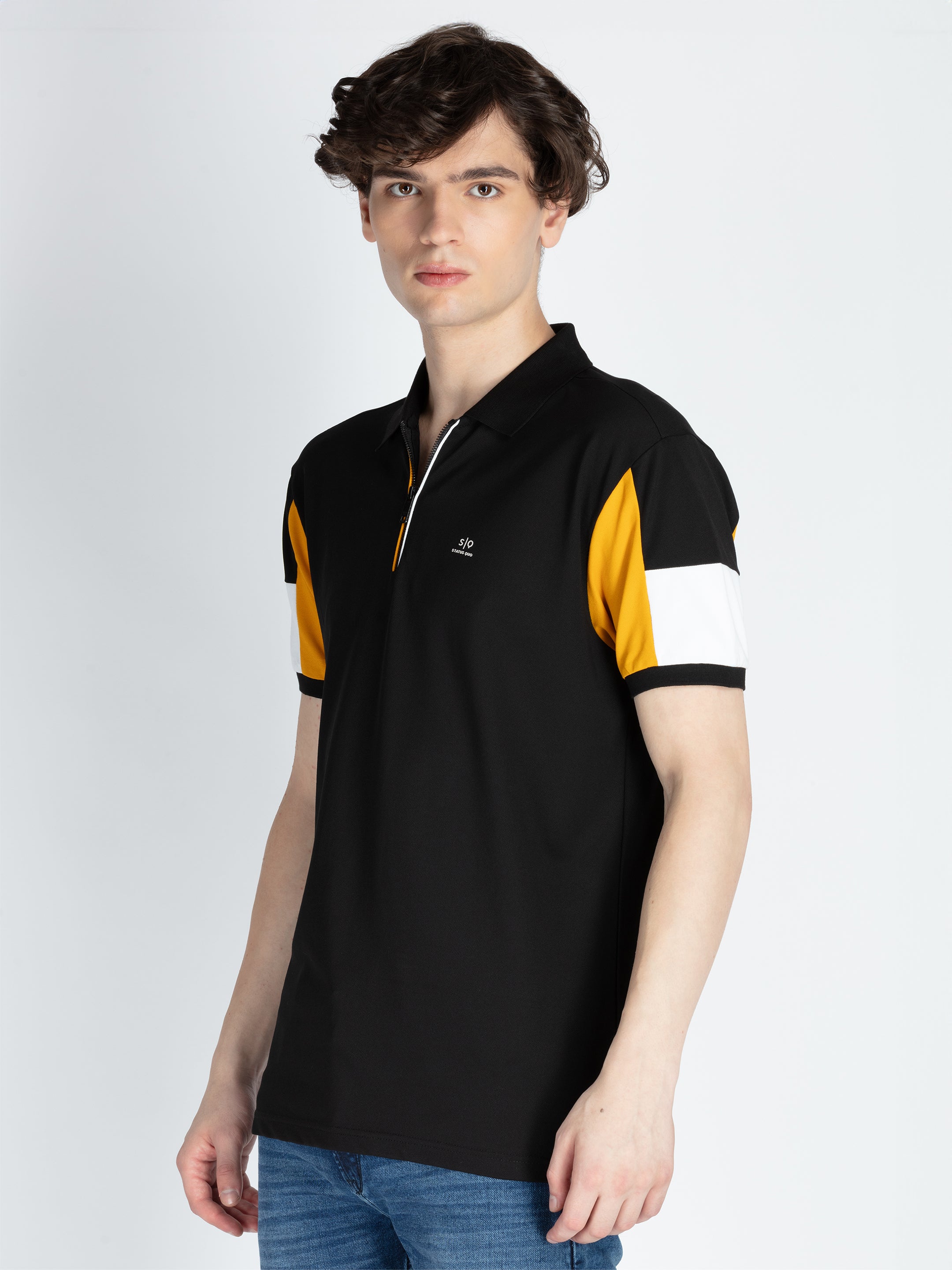 Mens Cut & Sew Polo T-Shirt Secondary image