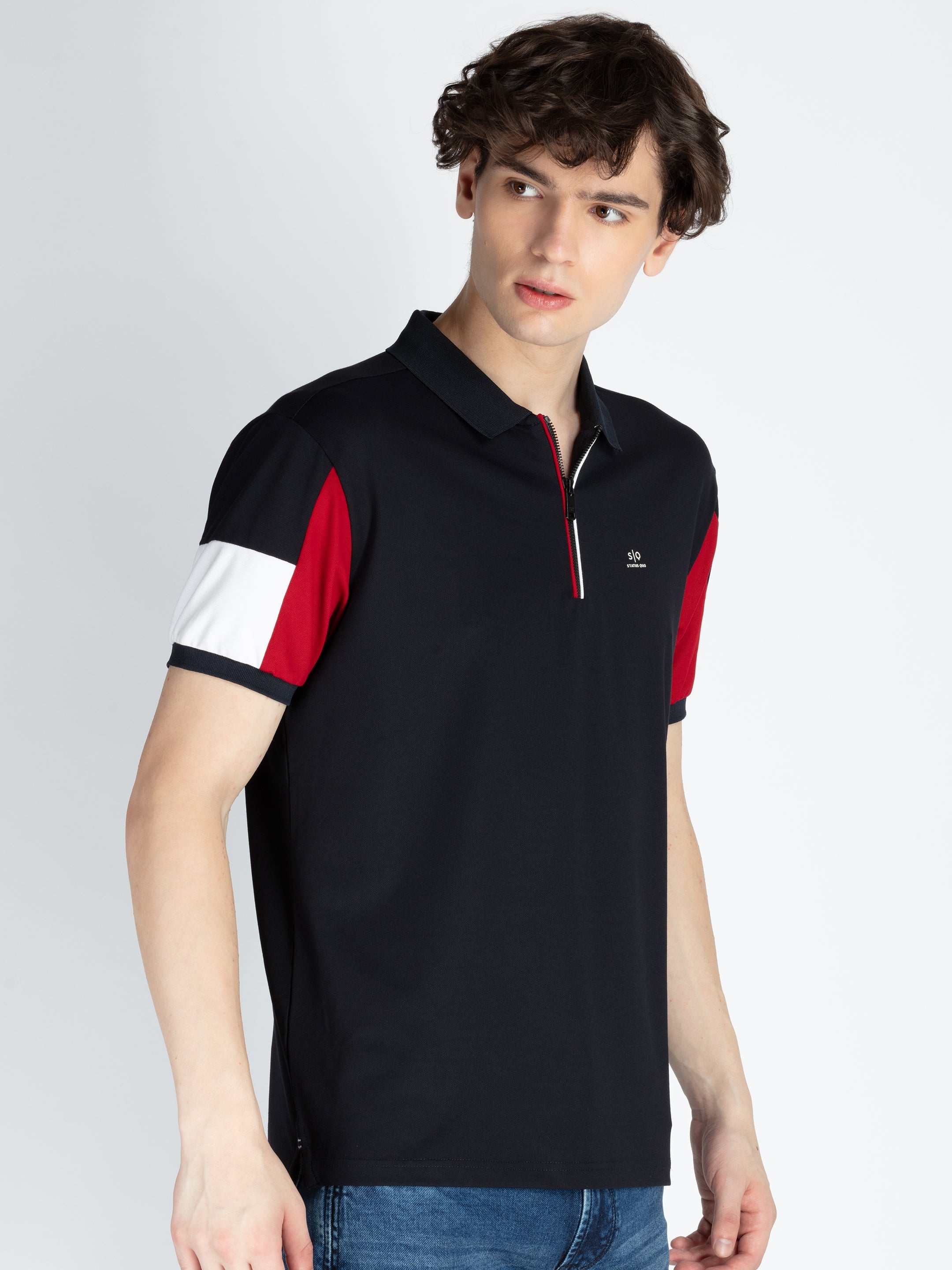 Mens Cut & Sew Polo T-Shirt