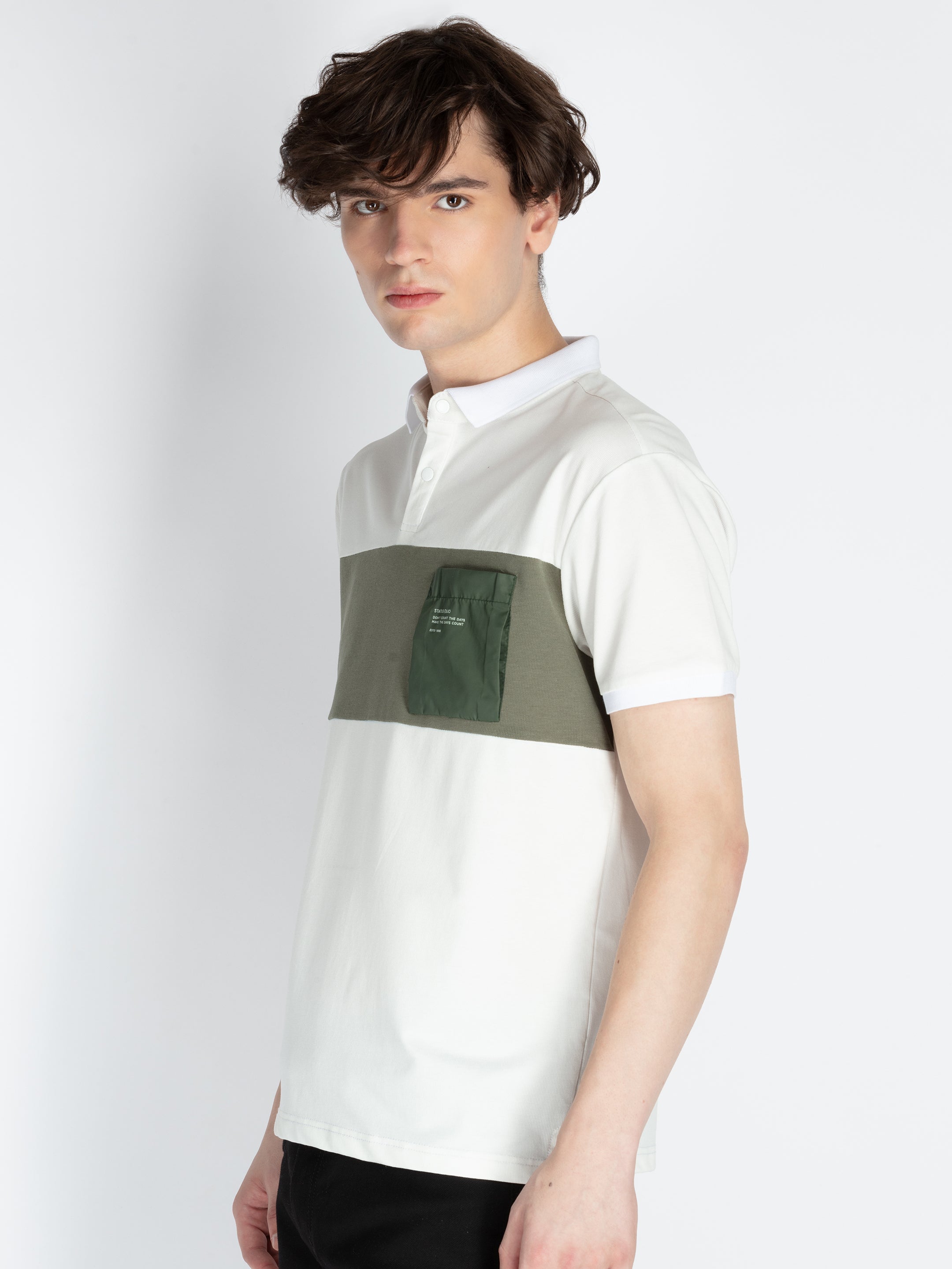 Mens Cut & Sew Polo T-Shirt