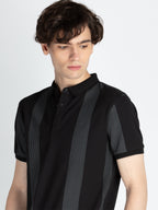 Mens Striped Polo T-Shirt