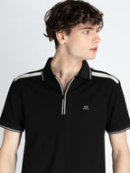 Mens Solid Regular Fit Polo T-Shirt