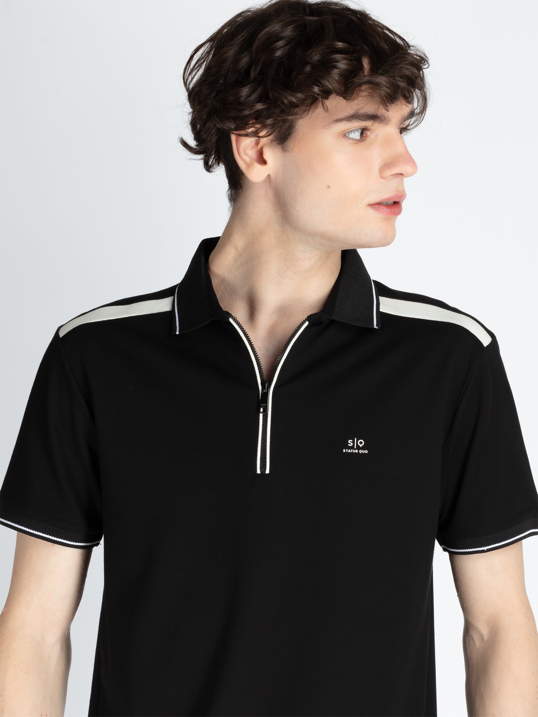 Mens Solid Regular Fit Polo T-Shirt