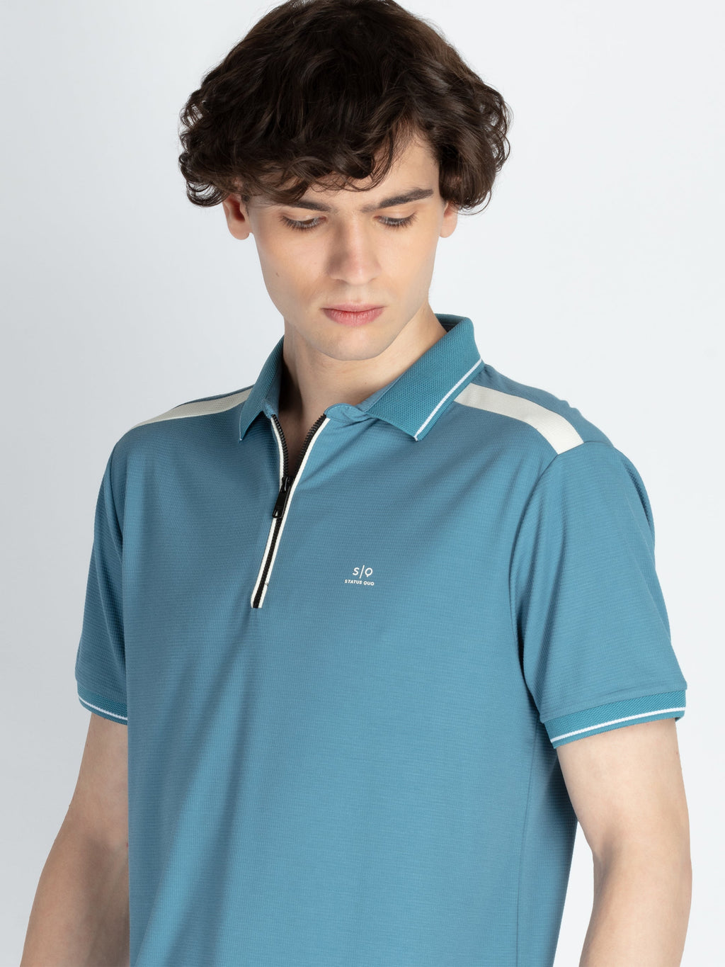 Mens Solid Regular Fit Polo T-Shirt