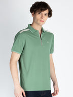 Mens Solid Regular Fit Polo T-Shirt